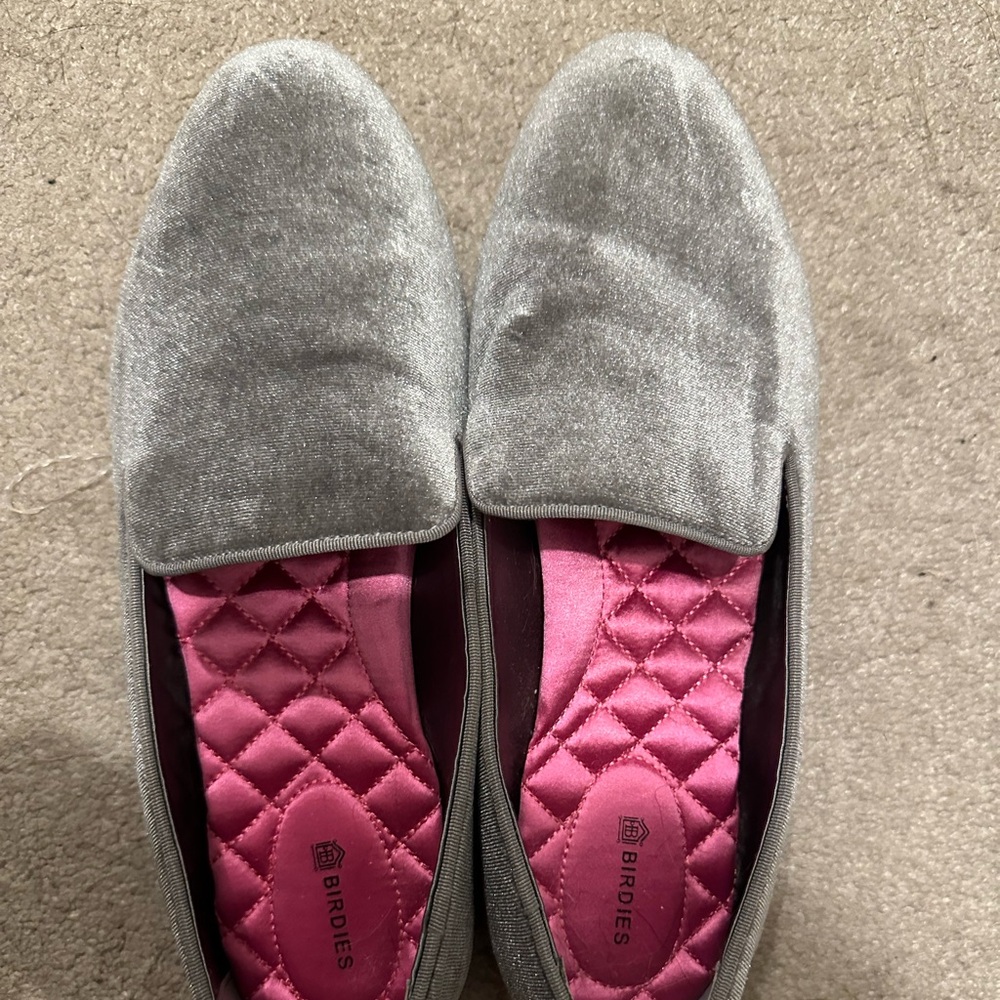 Birdies velvet loafers, never worn